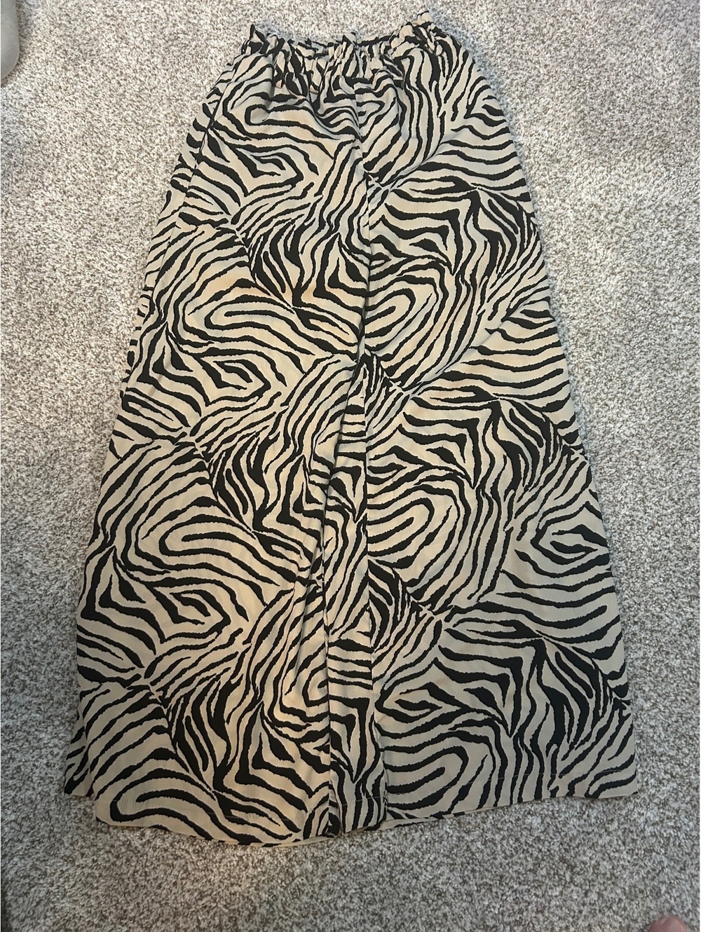 Crescent Wide Leg Zebra Pants